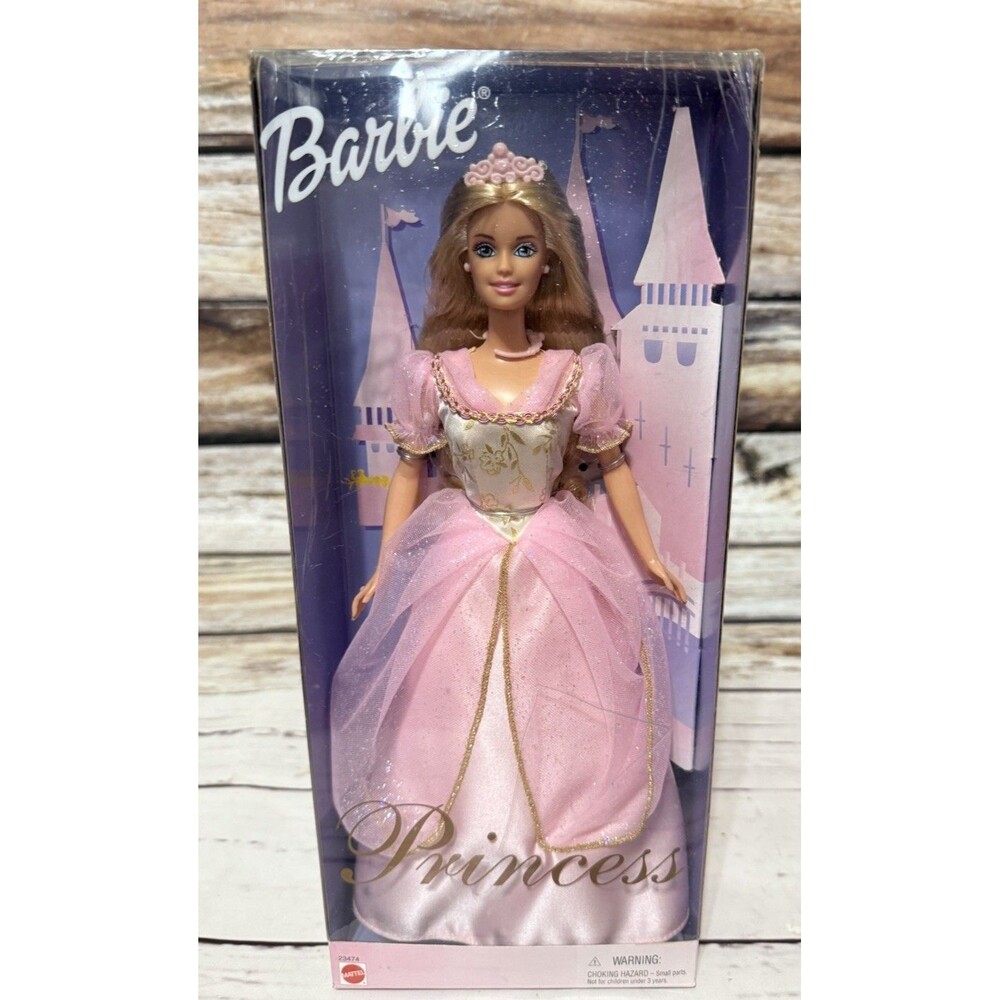 Vintage 1999 Mattel Princess Barbie Crown & Charm Doll Blonde - #23474 New